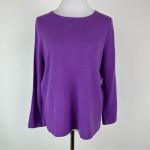 J. Crew Collection Purple Italian Cashmere Crewneck Sweater Size Small